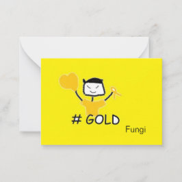 Svampar #Guld Anteckningskort