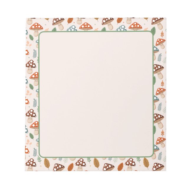 Svampar, höftlöv, naturvatten anteckningsblock (Framsida)