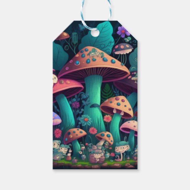 Svampar i fält presentetikett (Framsidan)