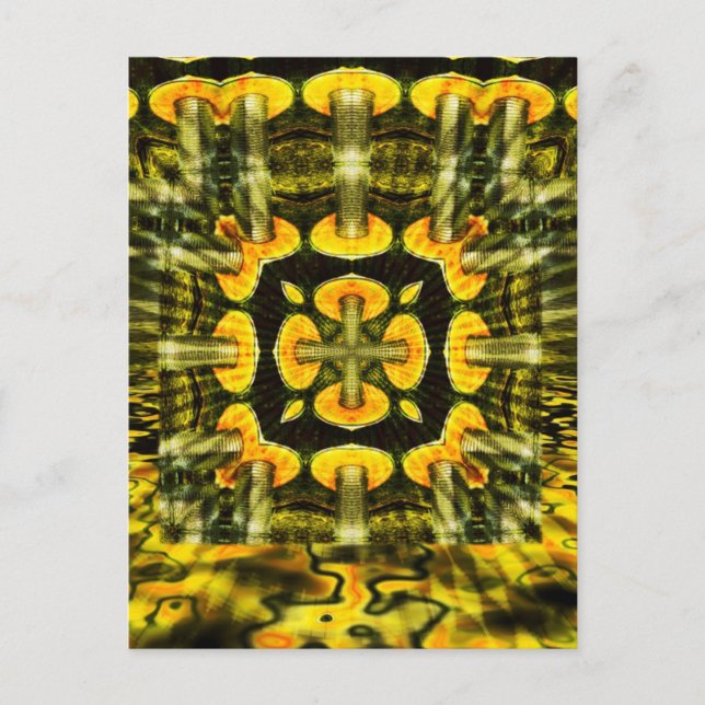 Svampar i metall: Geometri Art: vykort (Framsida)