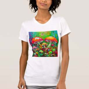 Svampar i vattenfärgen Abstrakt T Shirt