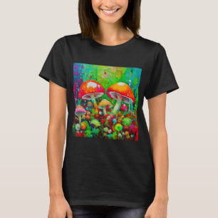 Svampar i vattenfärgen Abstrakt T Shirt