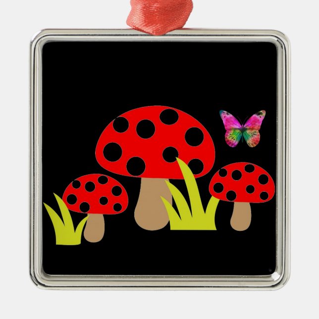 Svampar Julgransprydnad Metall (Framsidan)