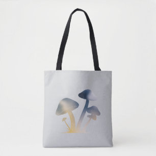 Svampar Natur Life Silhouette Stil Tygkasse