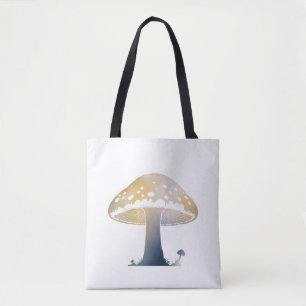 Svampar Natur Life Silhouette Stil Tygkasse