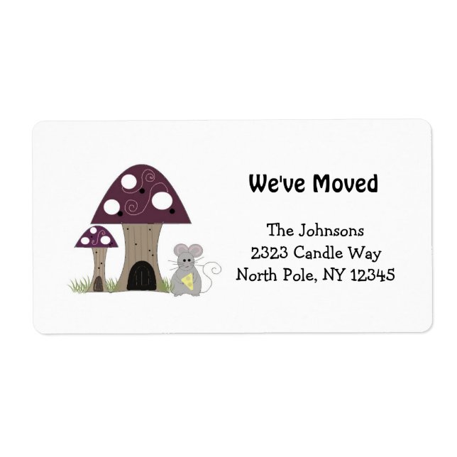 Svampar Nya Adress Fraktsedel (Framsidan)