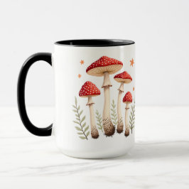 Svampar och botaniskt Inslag med kraftig flyghavre Mugg