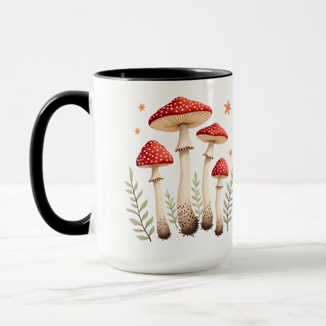 Svampar och botaniskt Inslag med kraftig flyghavre Mugg (Vänster)