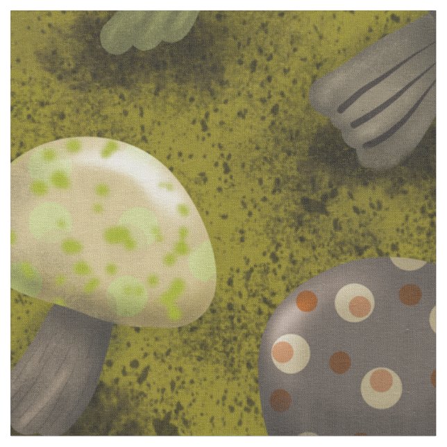 Svampar och fler svampar Upprepa Tyg (Närbild)