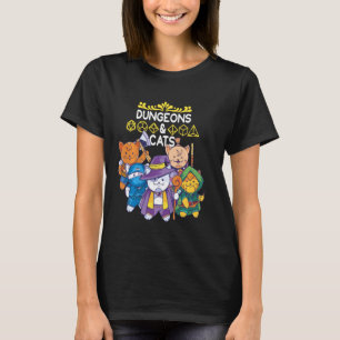 Svampar och katter RPG D20 Fantasy Roleplay Game T Shirt