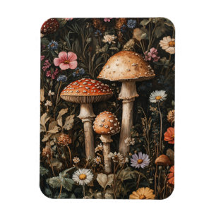 Svampar och vildblommor flexibla magnet