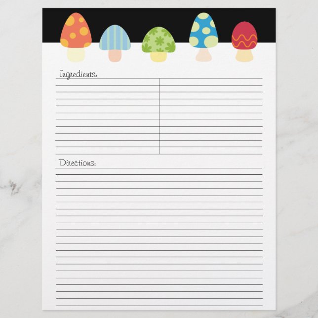 Svampar Recipe Letterhead - TBA (Framsida)