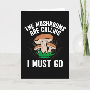 Svampar ringer att jag måste gå till Mushroom Hunt Kort