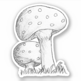 Svampar Sketch Klistermärken