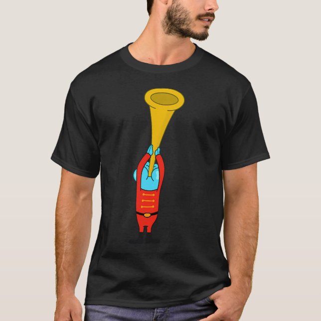 SvampBob- fisk 2 spelar trumpet i Bubbl T Shirt (Framsida)