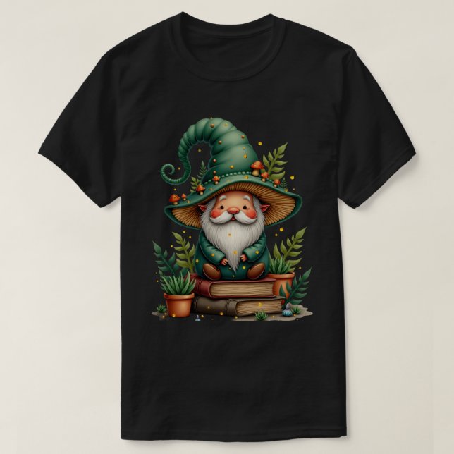Svampdvärghatt Växtförälder Födosöksguide Bot T Shirt (Design framsida)