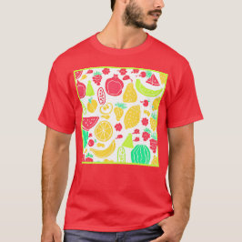Svampfärgade frukter Mönster T Shirt