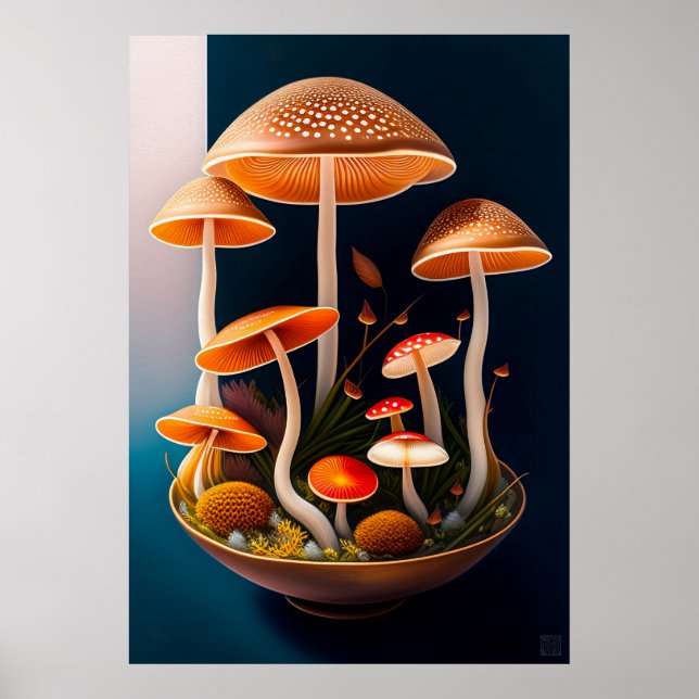 Svampfärgning, Kanvastryck Poster (Framsidan)