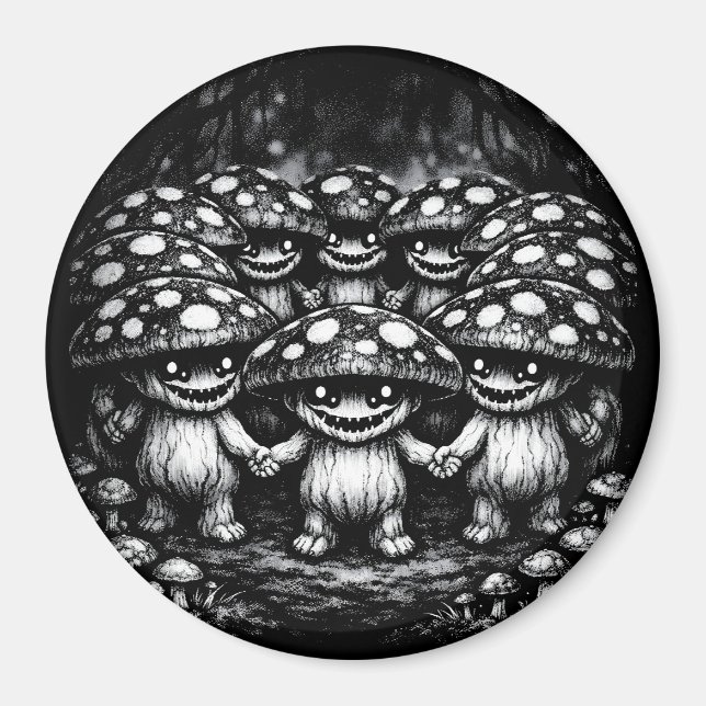 Svampfolk •  Skogslevande varelser av BurnsInHell Magnet (Framsidan)