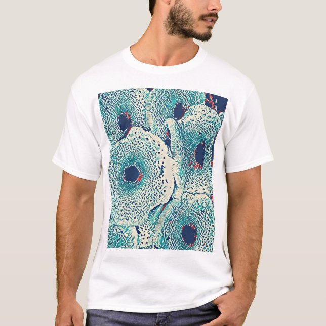 Svampformig utskrift Art Classic T Shirt (Framsida)