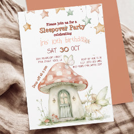 Svampgård hemma, magisk skogarnas födelsedag inbjudningar
