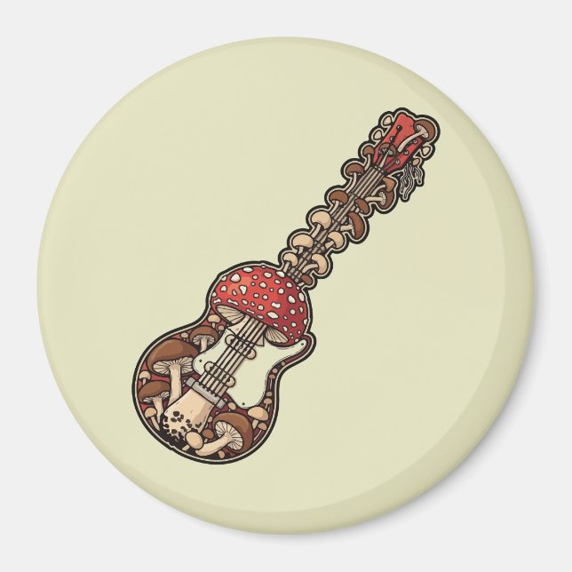 Svampgitarr Magnet (Framsidan)