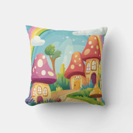 Svamphus och regnbåge 13 kudde