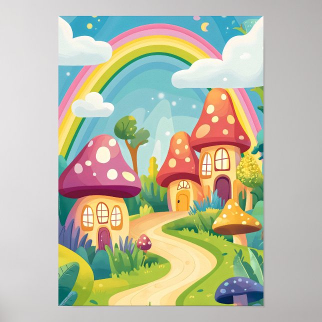 Svamphus och regnbåge 13 poster (Framsidan)