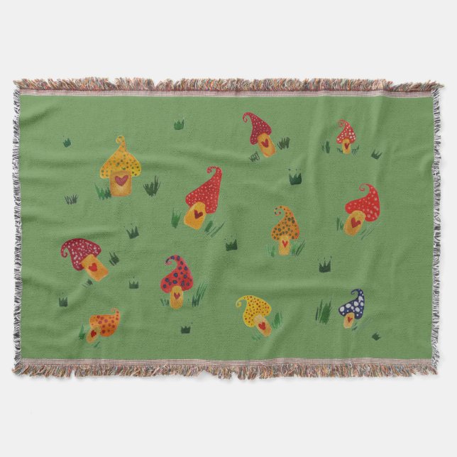 Svamphus Throw Blanket Filt (Framsidan)