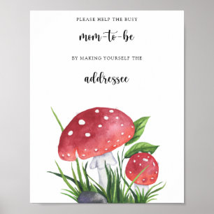 Svampi babydusch - Hjälp Busy Mamma att be Poster