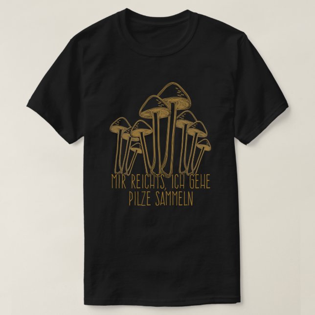 Svampinsamlare Svampar T Shirt (Design framsida)