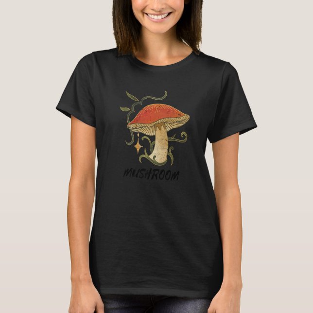 Svampjakt Fungiphile Psychedelic Svampar T Shirt (Framsida)