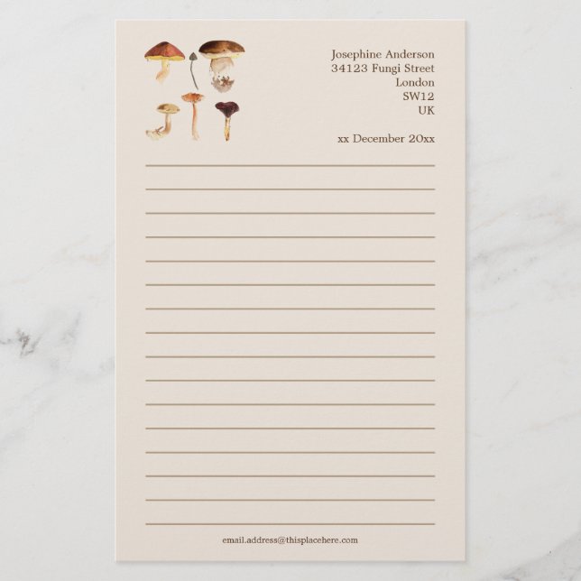 Svampkonst Brevpapper (Framsida)