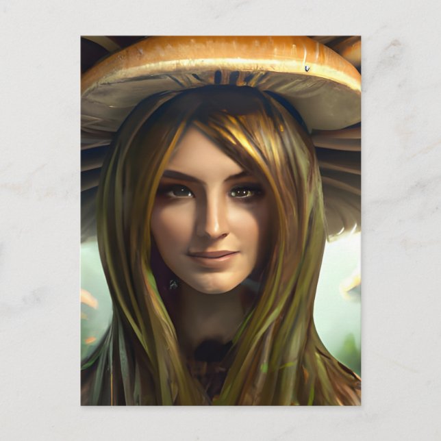 Svampkvinna Vykort (Framsida)