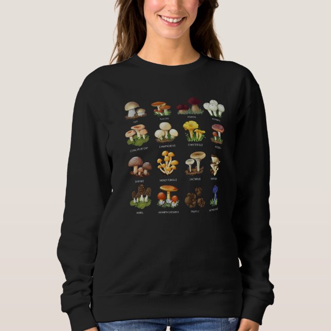 Svampmykologi Svamp Foder Svampflüstrare T Shirt (Framsida)