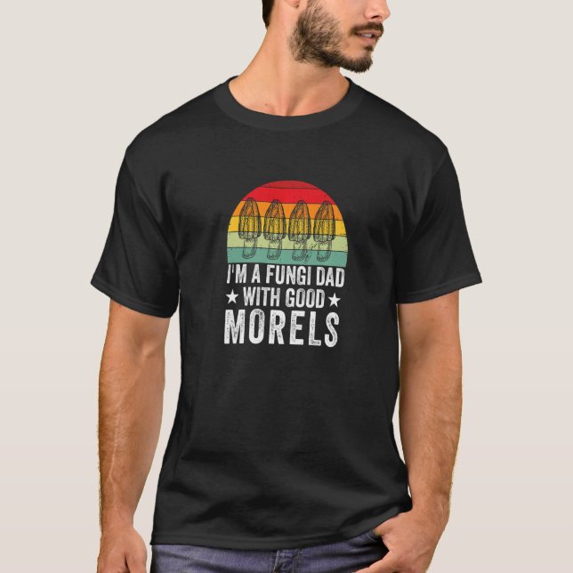 SvampPappa Med Goda Moreller  Svampplockare T Shirt (Framsida)