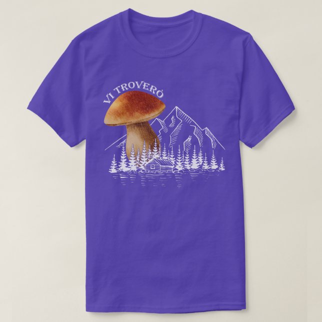 Svampplockare För Vandring Svamp Stensopp T Shirt (Design framsida)