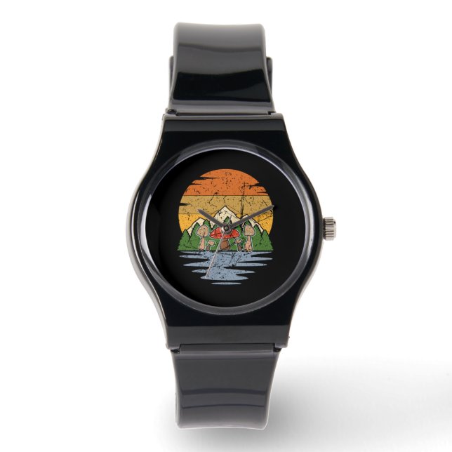 Svampplockning Retro Armbandsur (Framsida)