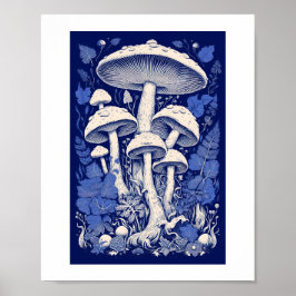 Svamprike svamp svamp champinjon. poster