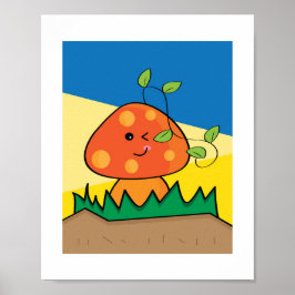 Svamprumsdesign #3 Illustration Skriv ut Poster