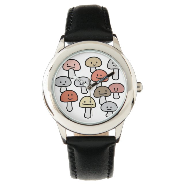 Svamprumsvänner som hänger ut Mushroom Toadstool Armbandsur (Framsida)