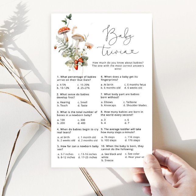 Svampskog av typen Fall vild, baby trivia-spel (Skapare uppladdad)