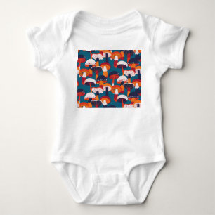 Svampsorter, vintagen illustreras sömlöst. t shirt