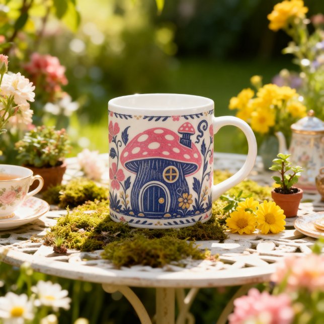 Svampstuga Folk Art Fairy  Jumbo Mugg (Skapare uppladdad)