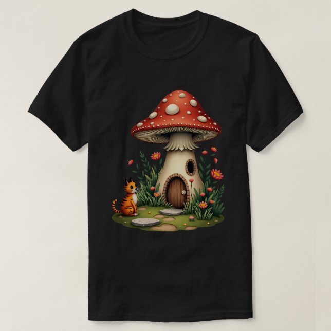 Svampstuga Trädgård T Shirt (Design framsida)