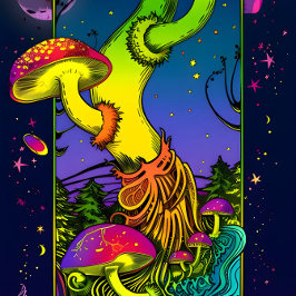 Svamptrippy färg psychedelic mini skateboard bräda 18,5 cm