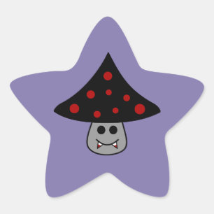 Svampvampirstickers Stjärnformat Klistermärke