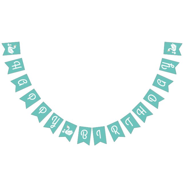 Svan 1:a födelsedag Party Babykläder Vimplar (Alla)