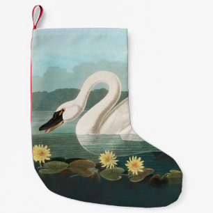 svan audubon-fågel vit vatten svanar liten julstrumpa