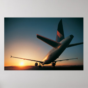 Svan av resningsolen - flygbuss A320 Poster